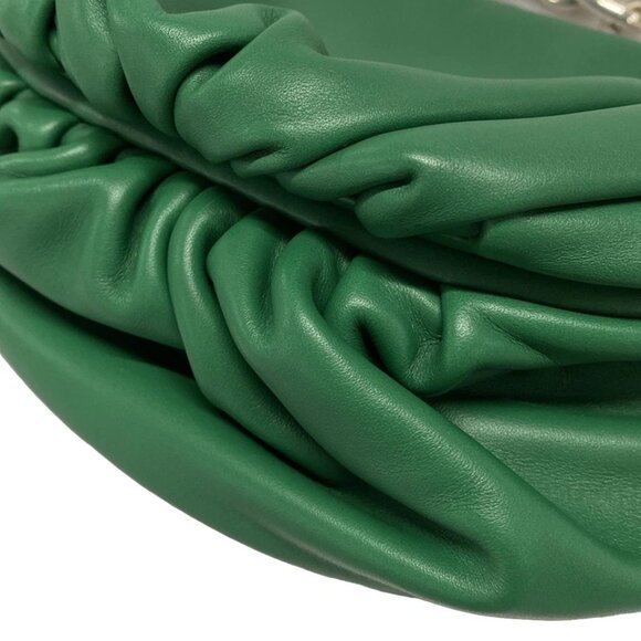 BOTTEGA VENETA The Chain Pouch - Green Leather Shoulder Bag 721-071125 - Picture 10 of 14